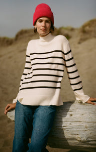 SweatersFin Stripe Turtleneck Sweater Sea Salt