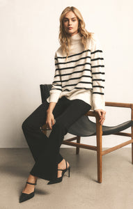 SweatersFin Stripe Turtleneck Sweater Sea Salt