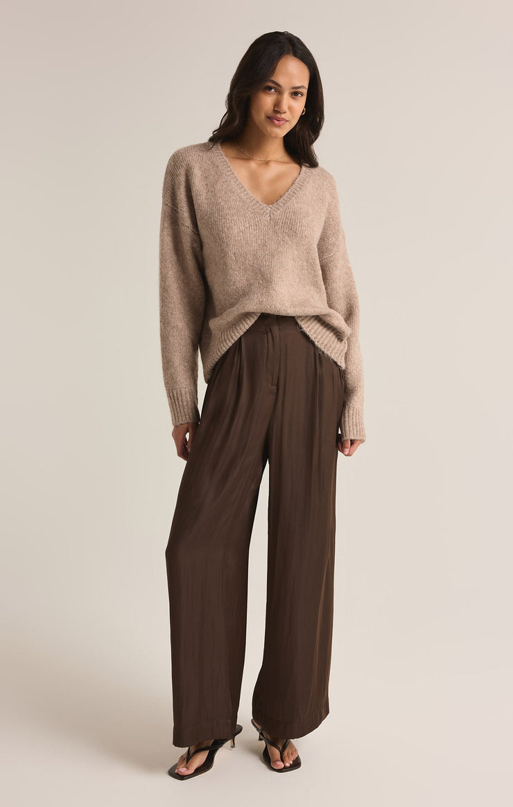 Sweaters All I want V-Neck Sweater Heather Taupe