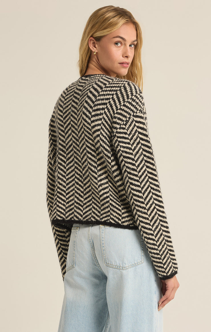 Sweaters Noemi Herringbone Cardigan Black