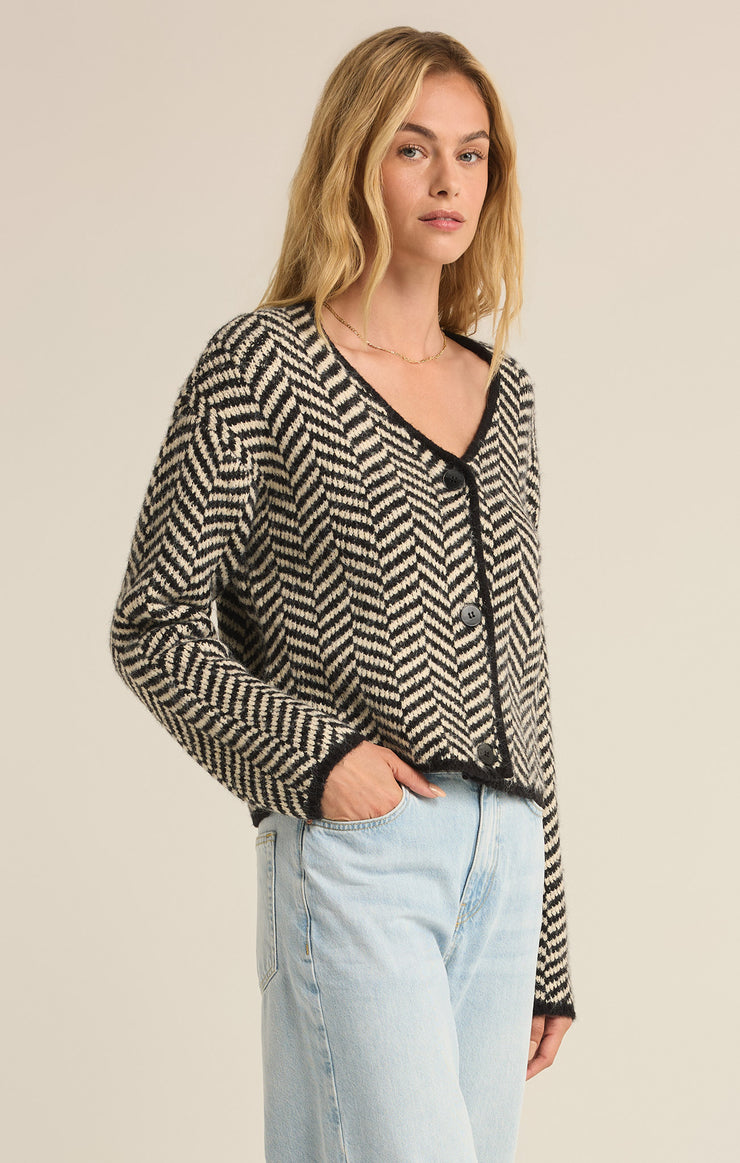 Sweaters Noemi Herringbone Cardigan Black