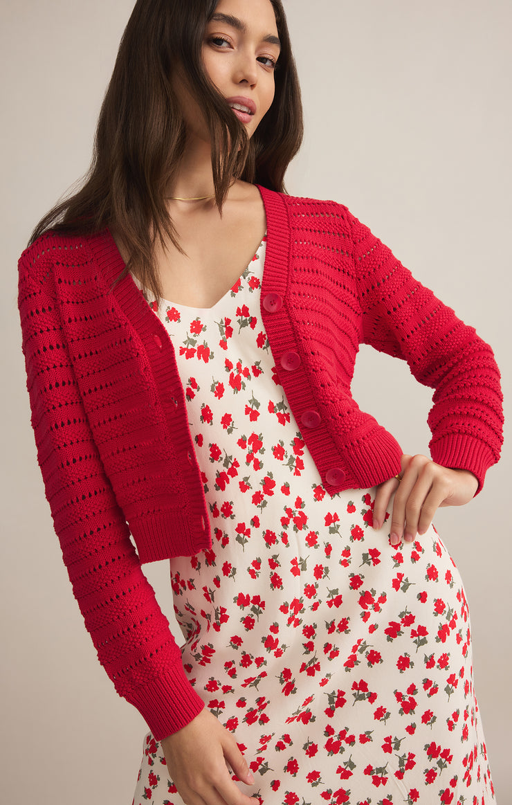 Sweaters Romance Cardigan Cherry