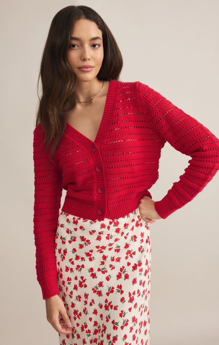 Sweaters Romance Cardigan Cherry