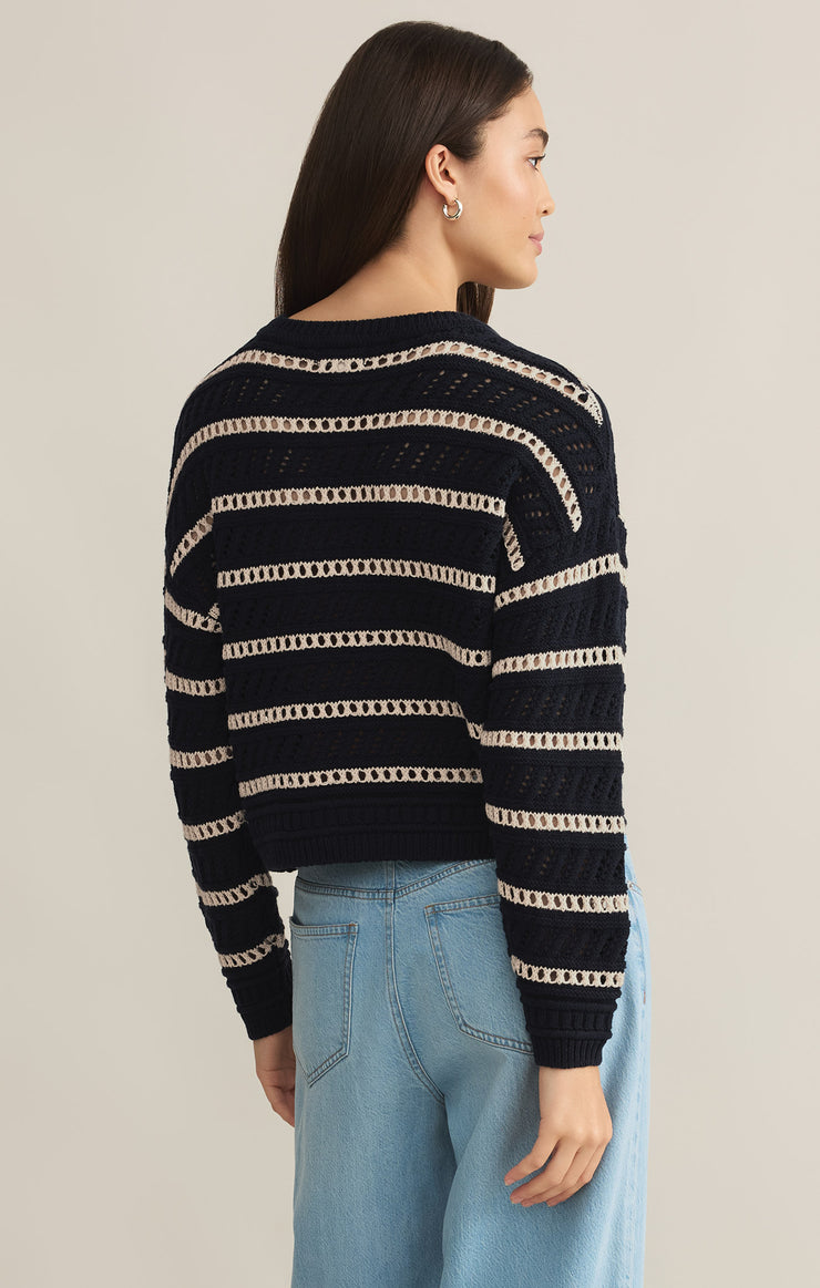 Sweaters Estero Stripe Cropped Sweater Eclipse