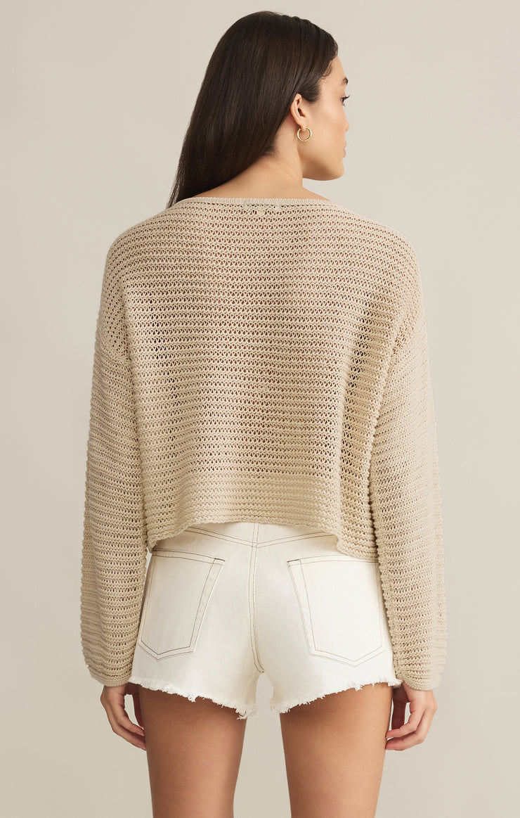 Sweaters Riviera Crochet Cropped Top Natural