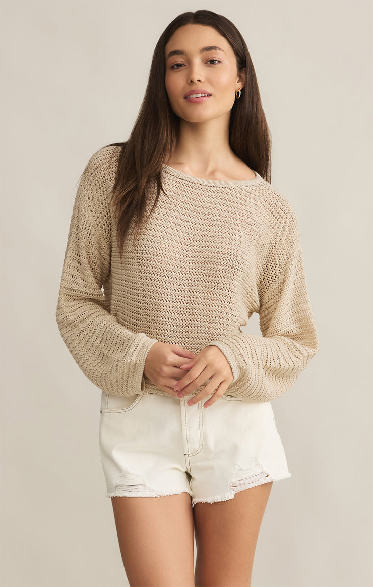 Sweaters Riviera Crochet Cropped Top Natural