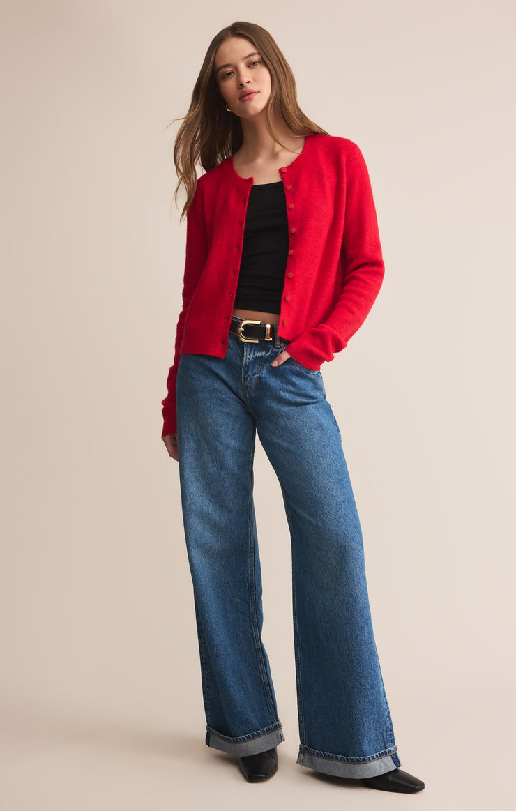 Sweaters Medina Cozy Cardigan Festive Red