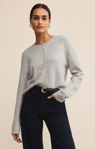 SweatersMedina Cozy Cardigan Light Heather Grey