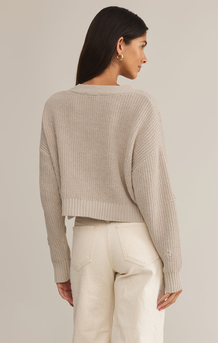 Sweaters Fleur Cropped Cardigan Parchment