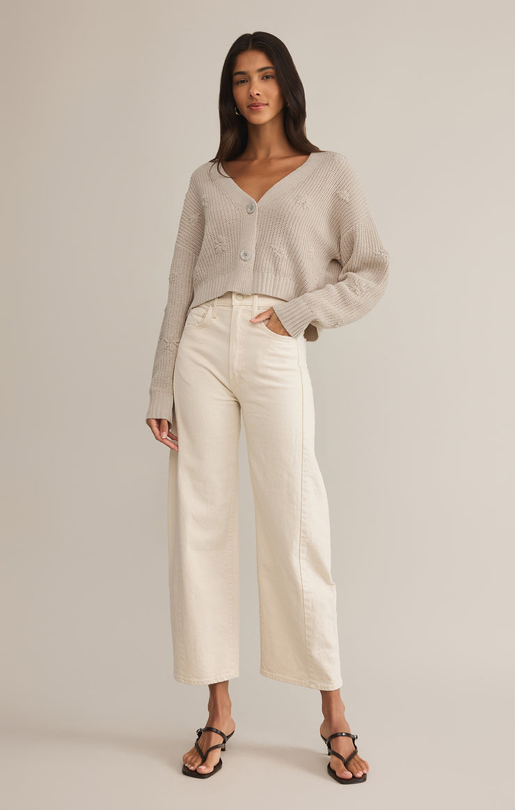 Sweaters Fleur Cropped Cardigan Parchment