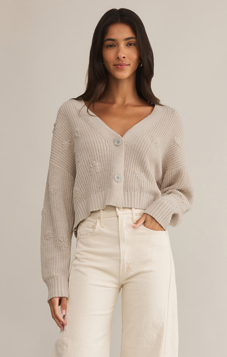 Sweaters Fleur Cropped Cardigan Parchment