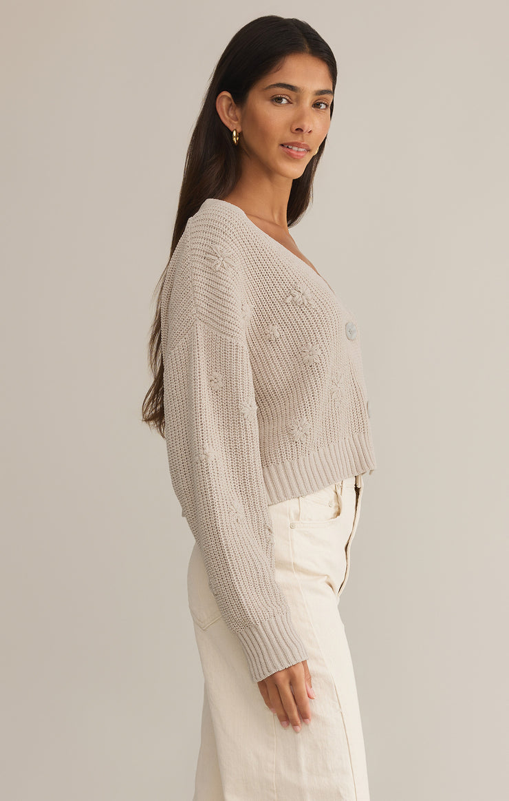 Sweaters Fleur Cropped Cardigan Parchment