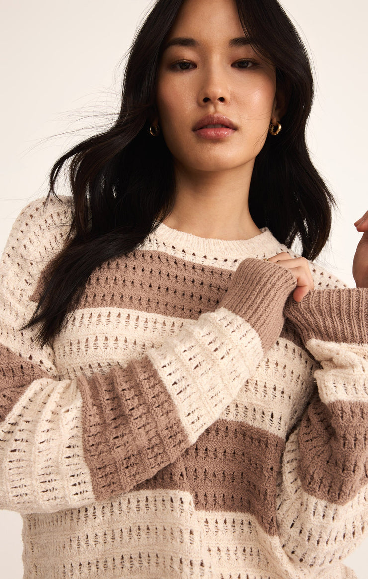 Sweaters Bonaparte Stripe Crochet Sweater Bonaparte Stripe Crochet Sweater
