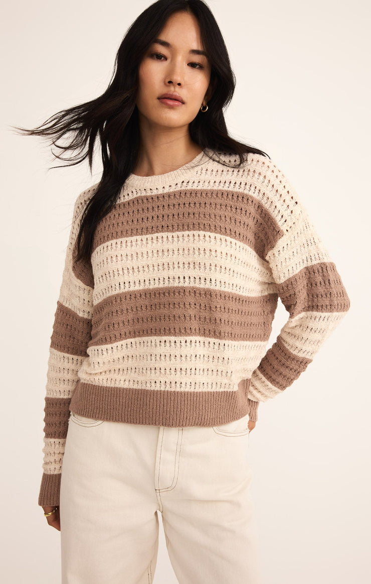 Sweaters Bonaparte Stripe Crochet Sweater Bonaparte Stripe Crochet Sweater