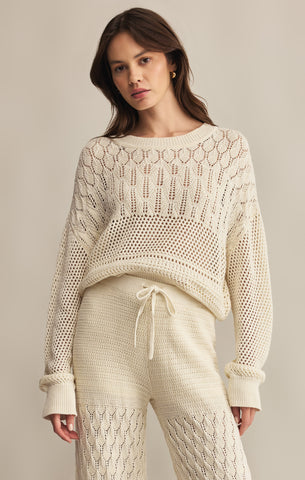 【hyke】2024SS　CROCHETED SWEATER CROCHETED SWEATER-クロチェットセーター-HYKE（ハイク）通販