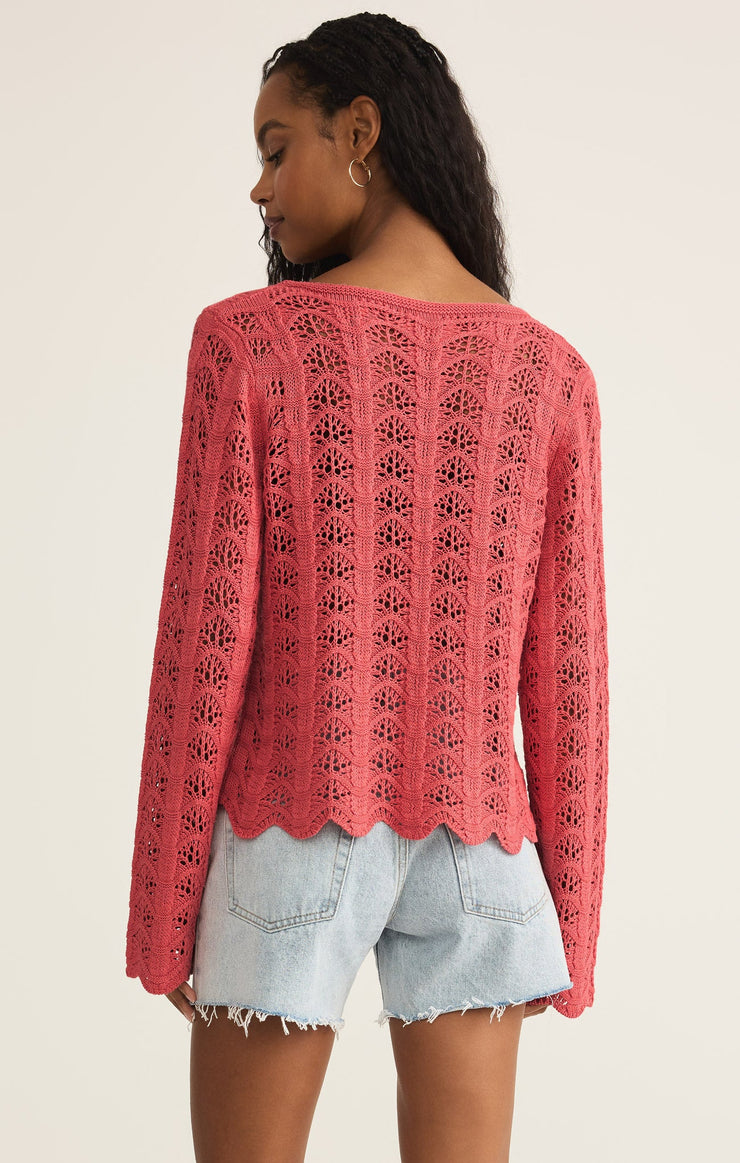 Sweaters Azura Crochet Top Persimmon