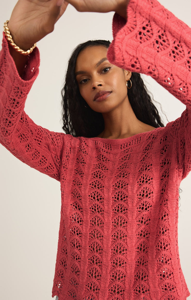 Sweaters Azura Crochet Top Persimmon