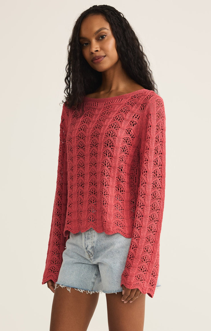 Sweaters Azura Crochet Top Persimmon