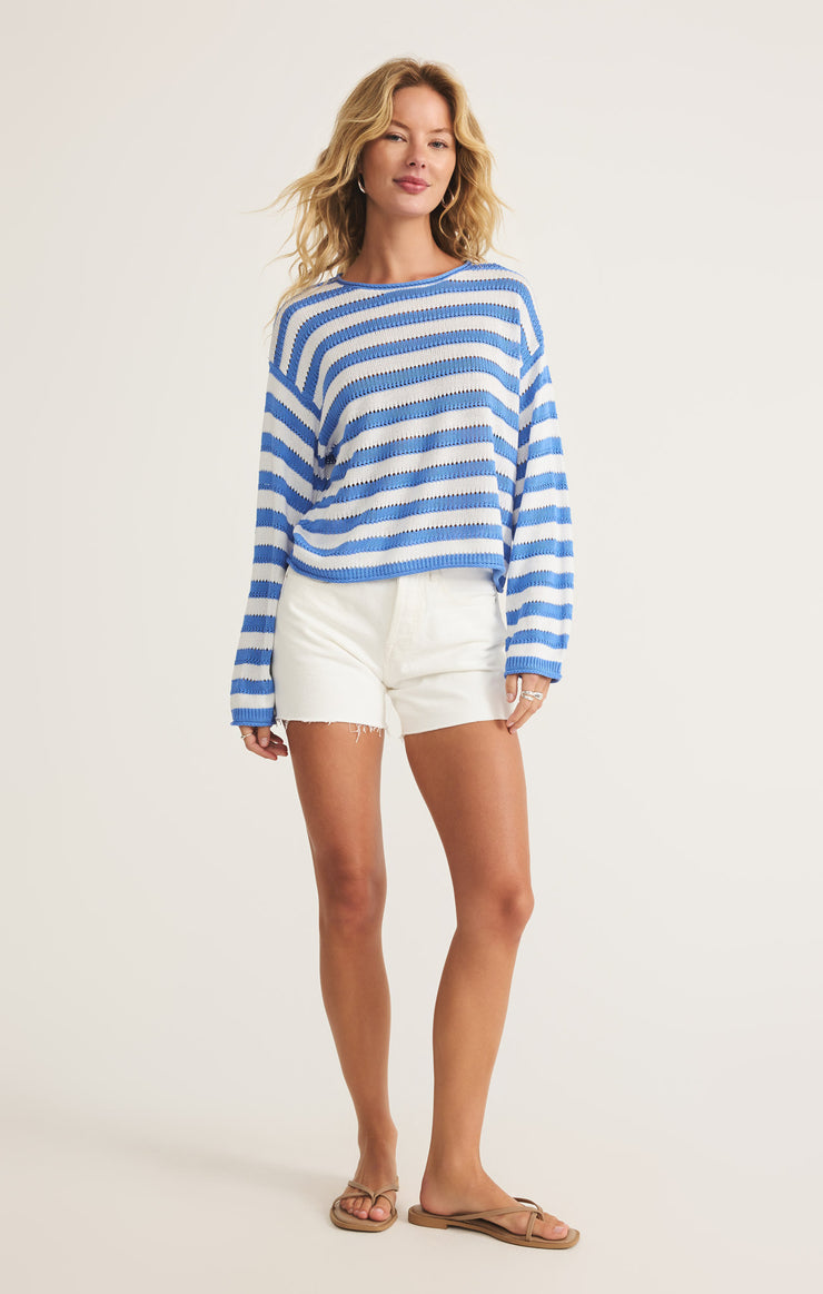 Prado Stripe Pointelle Sweater