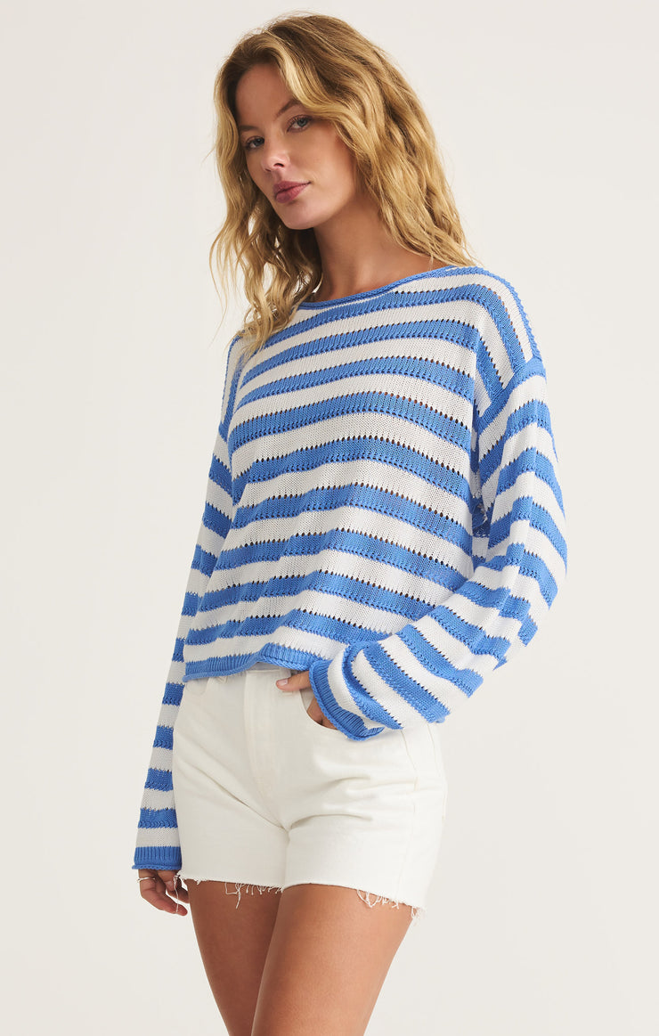 Prado Stripe Pointelle Sweater