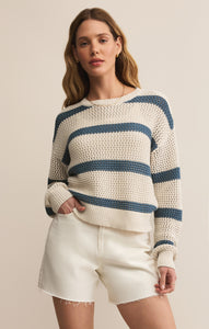 SweatersBroadbeach Striped Sweater Slate Blue Indigo
