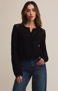 SweatersRosalyn Diamond Sweater Cardigan Black