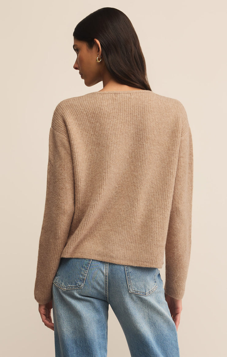Sweaters Emile V-Neck Cardigan Biscuit