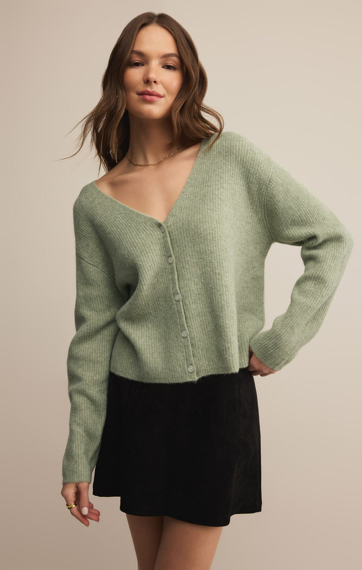 Sweaters Emile V-Neck Cardigan Bay Leaf