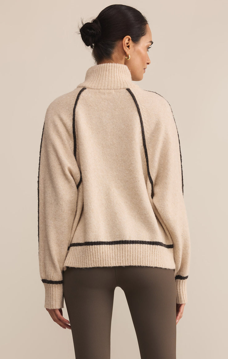 Sweaters Alps Half Zip Sweater Light Oatmeal Heather