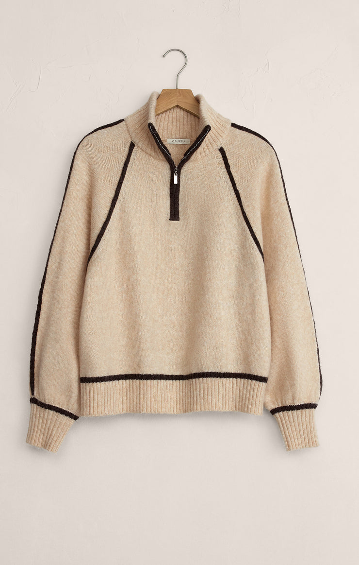 Sweaters Alps Half Zip Sweater Light Oatmeal Heather