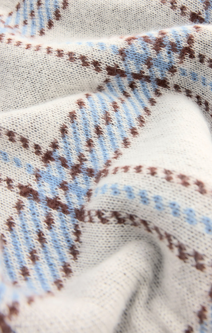 Sweaters Junction Plaid Sweater Natural