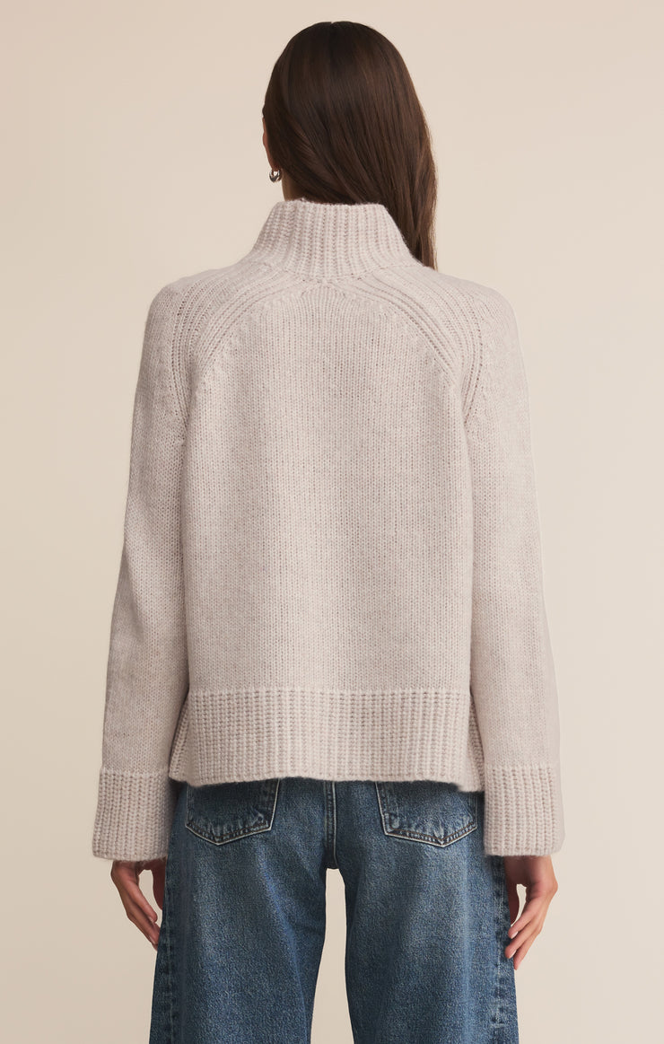 Sweaters Emerge Mock Neck Sweater Turtle Dove
