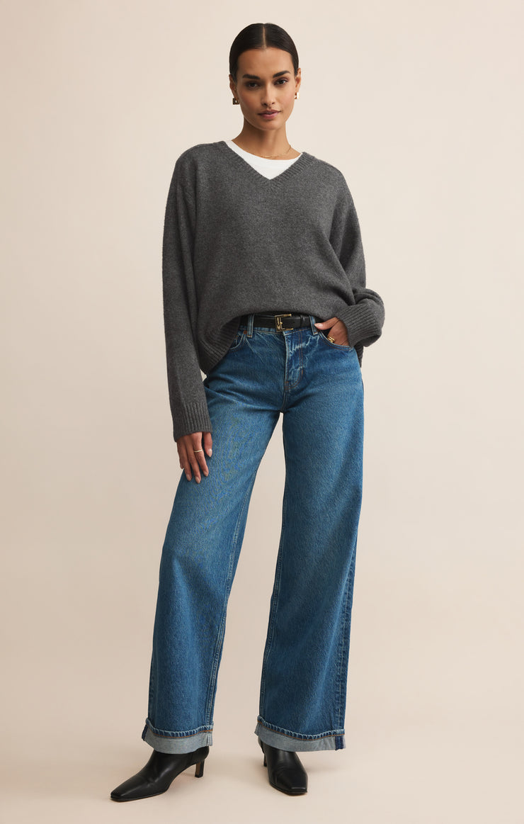 Sweaters Eloise V-Neck Sweater Charcoal Heather