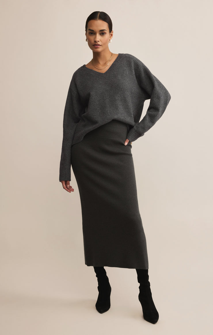 Sweaters Eloise V-Neck Sweater Charcoal Heather