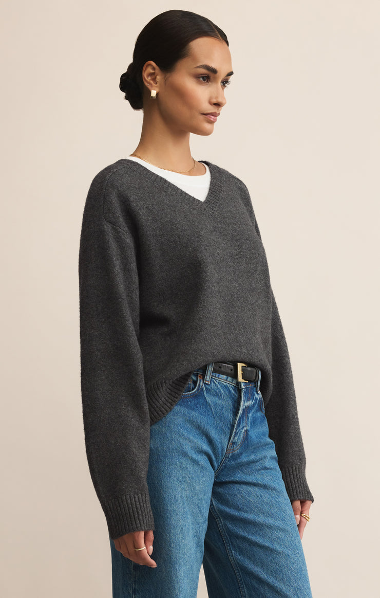 Sweaters Eloise V-Neck Sweater Charcoal Heather