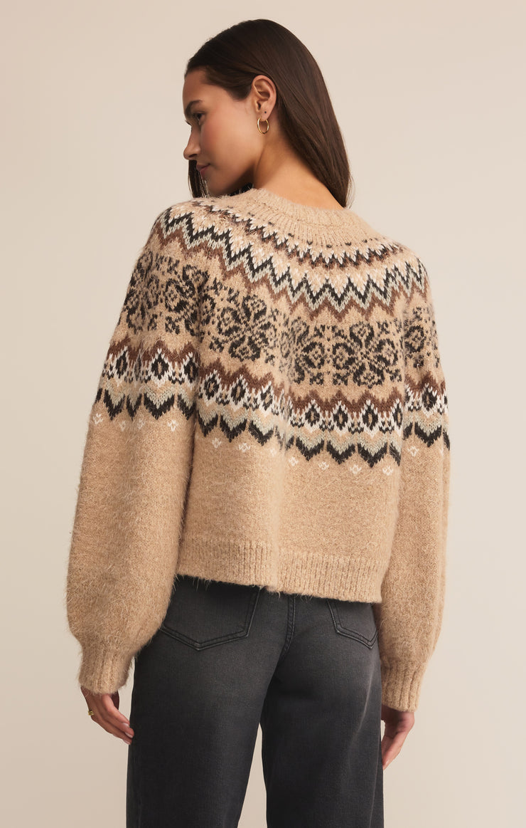 Sweaters Kenaby Fair Isle Sweater Oatmeal Heather