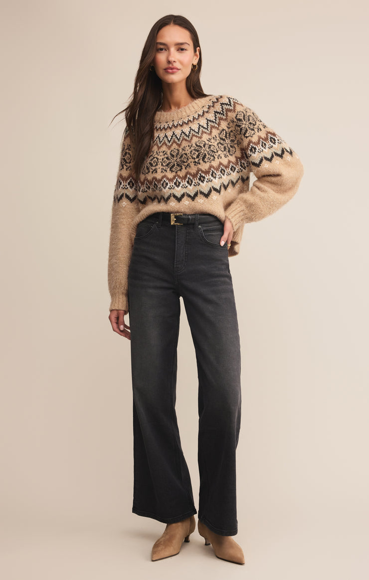 Sweaters Kenaby Fair Isle Sweater Oatmeal Heather