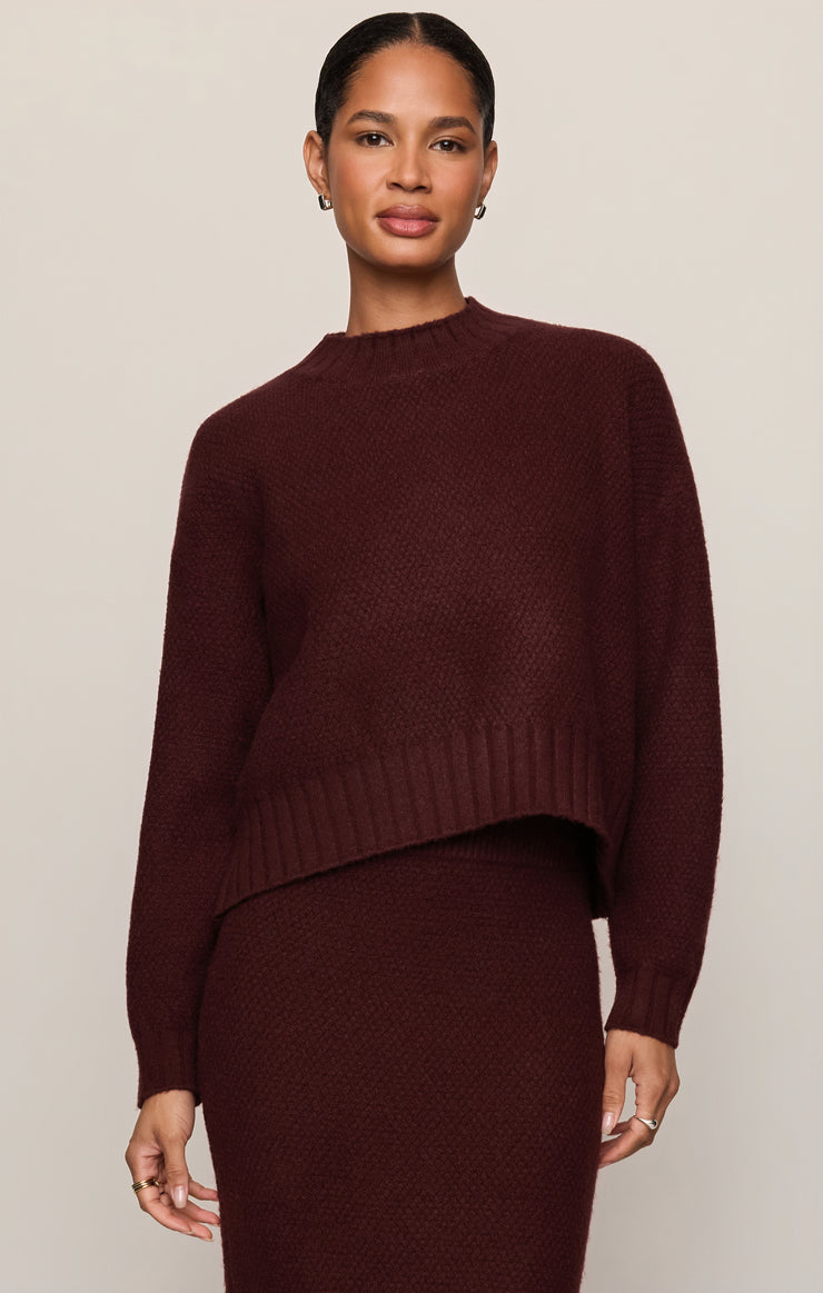 Tops Shellie Sweater Top Merlot