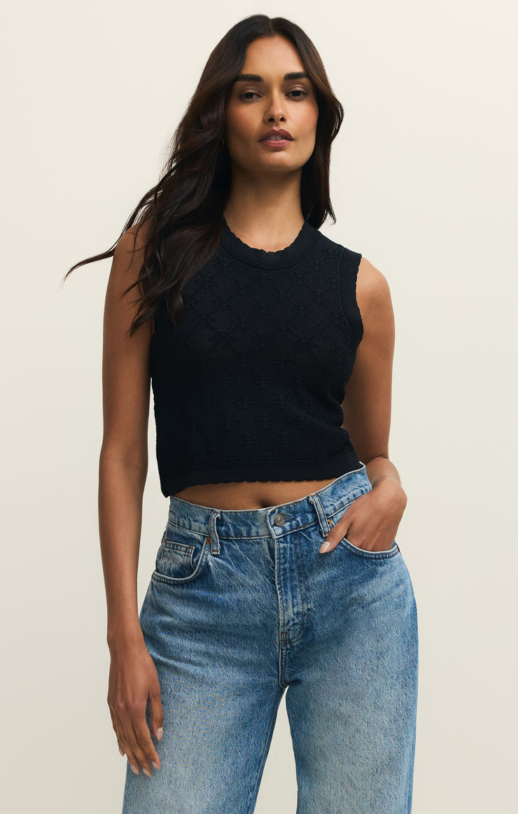 Ramona Cropped Sweater Tank