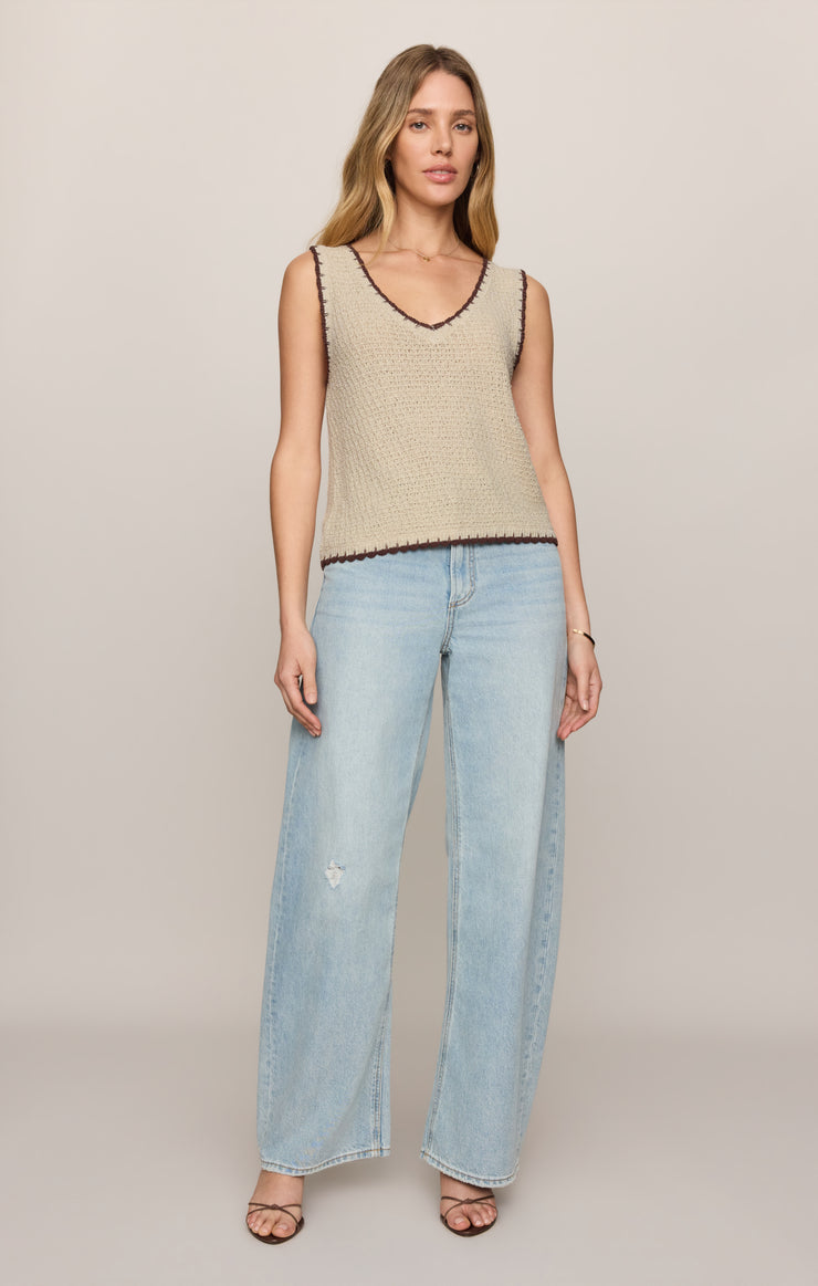 Sweaters Yessenia Whipstitch Tank Linen
