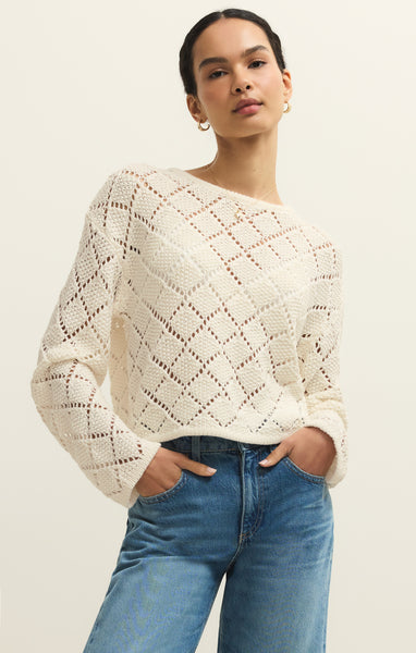 Hullen Diamond Crochet Sweater – Z SUPPLY