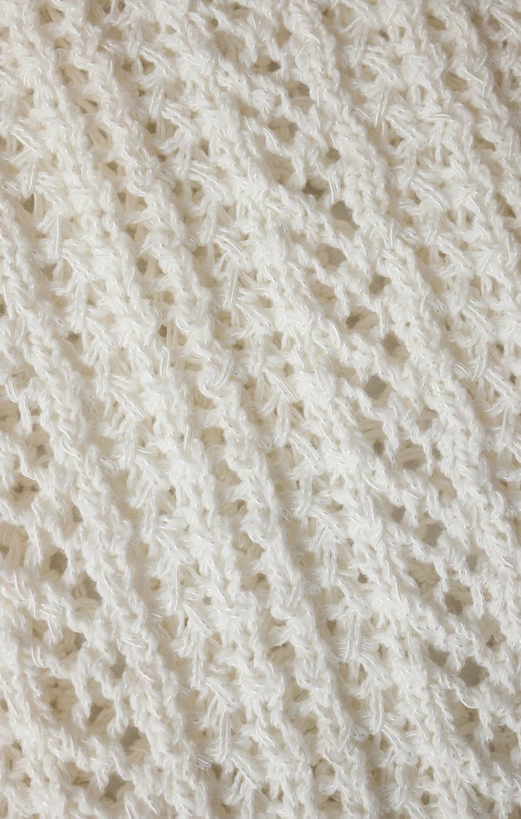 Tops Ballast Crochet Sweater Top White