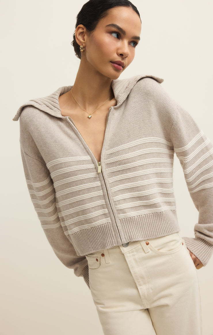 Sweaters Kovac Cropped Sweater Jacket Natural Heather