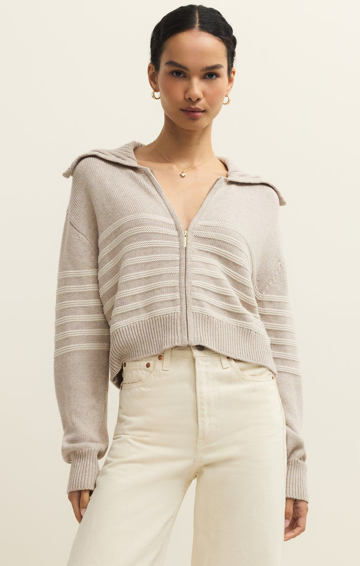 Sweaters Kovac Cropped Sweater Jacket Natural Heather