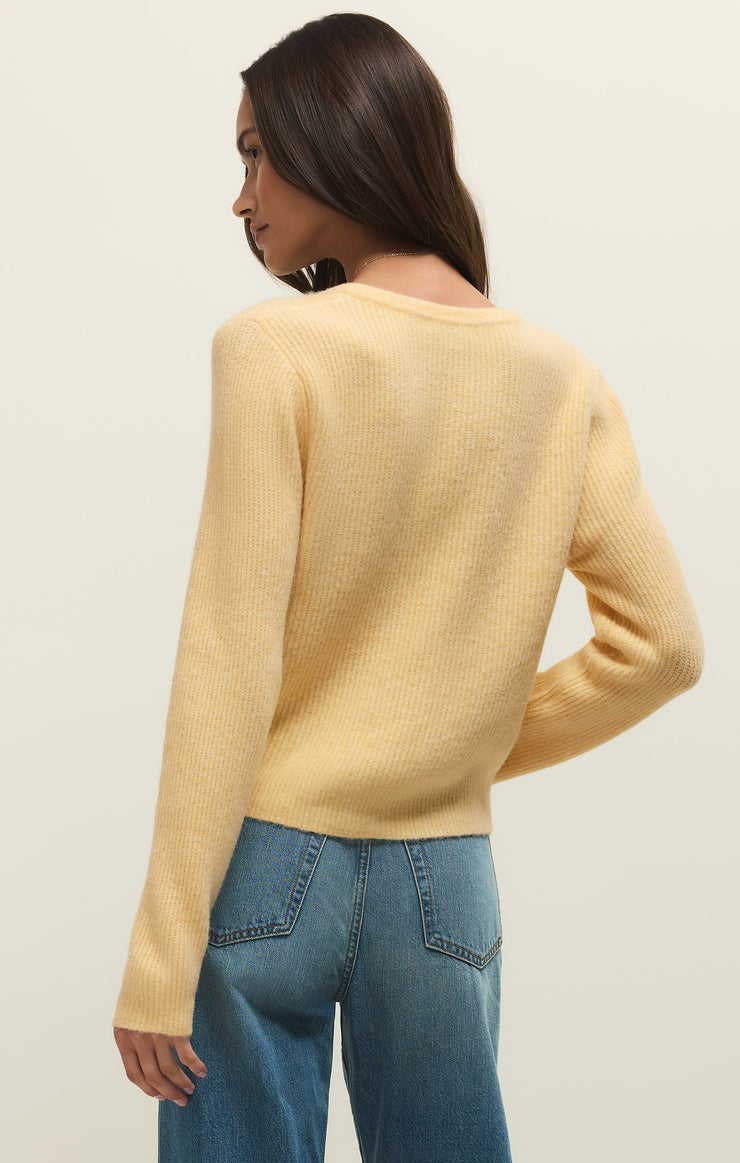 Sweaters Medina Cozy Rib Cardigan Custard