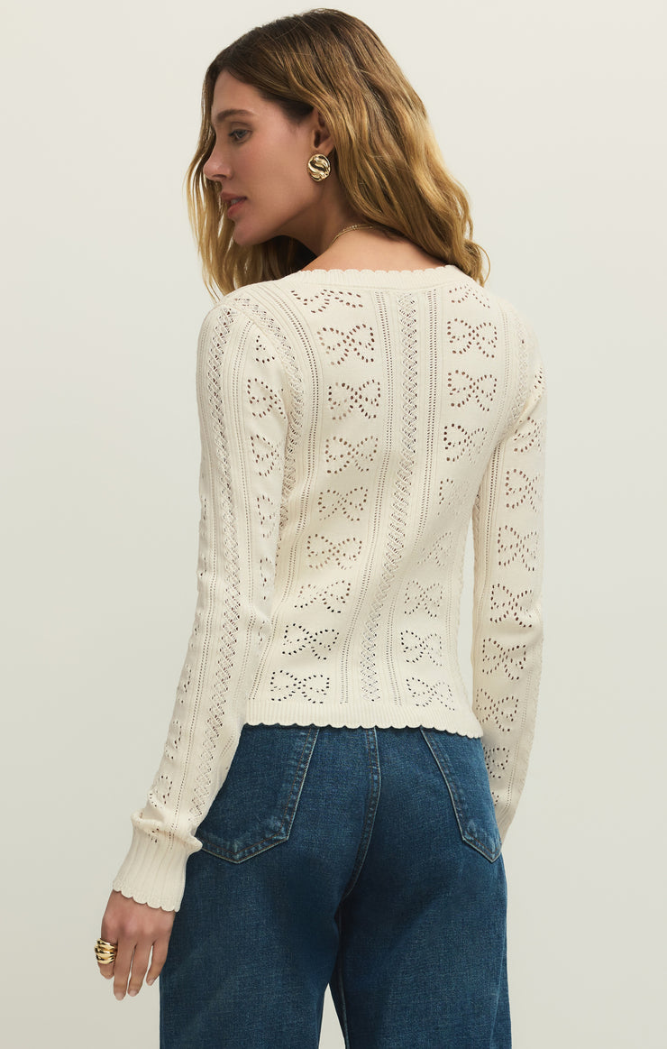 Sweaters Gema Pointelle Cardigan Cloud