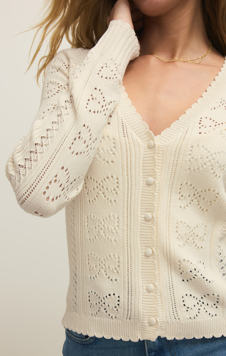 Sweaters Gema Pointelle Cardigan Cloud