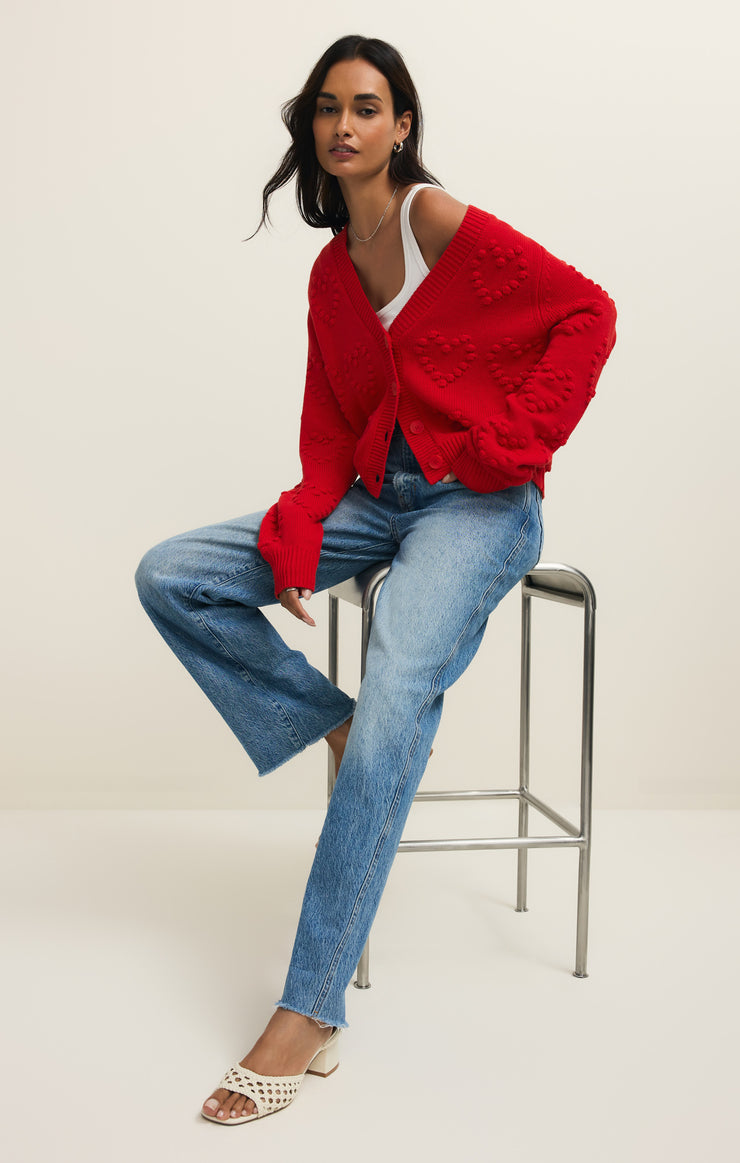 Sweaters Hearts Embroidered Cardigan Hearts Embroidered Cardigan