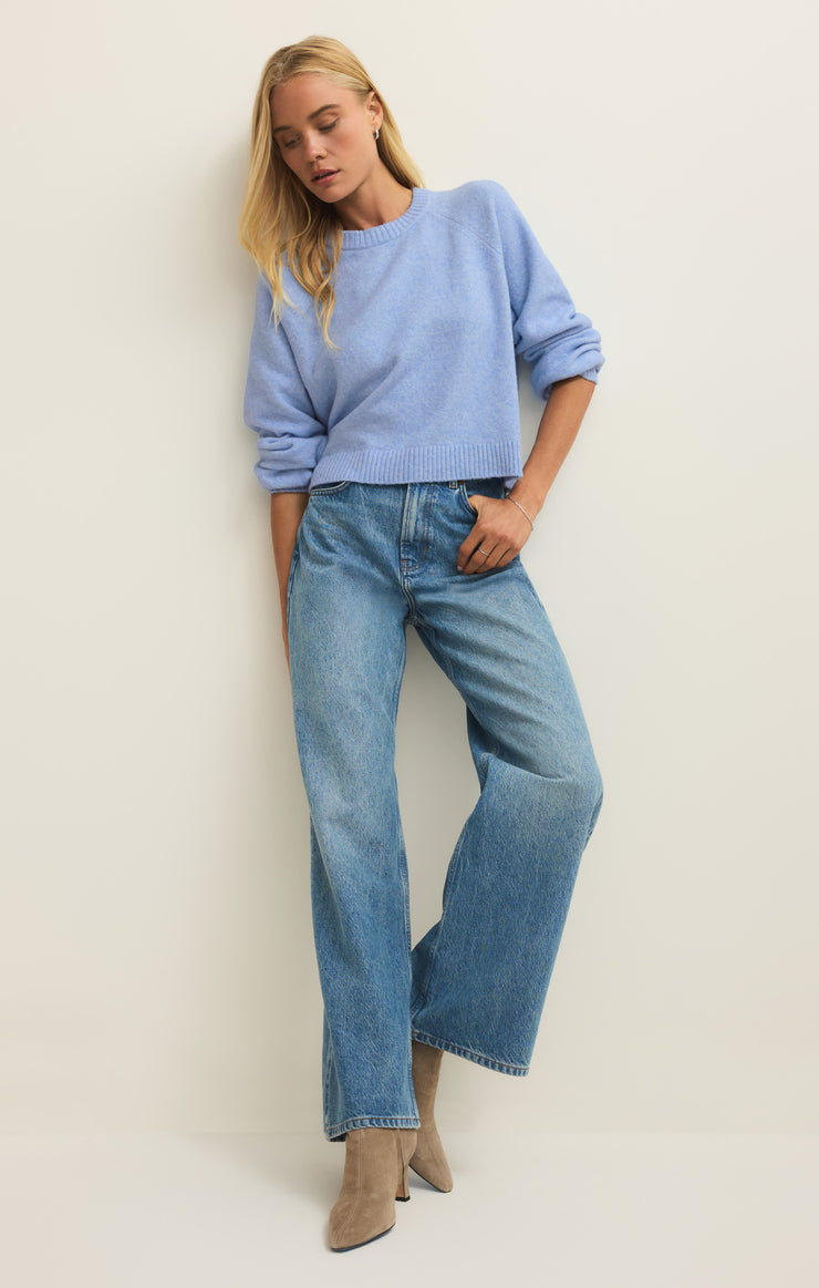 Sweaters Coming Up Cozy Sweater Blue Light