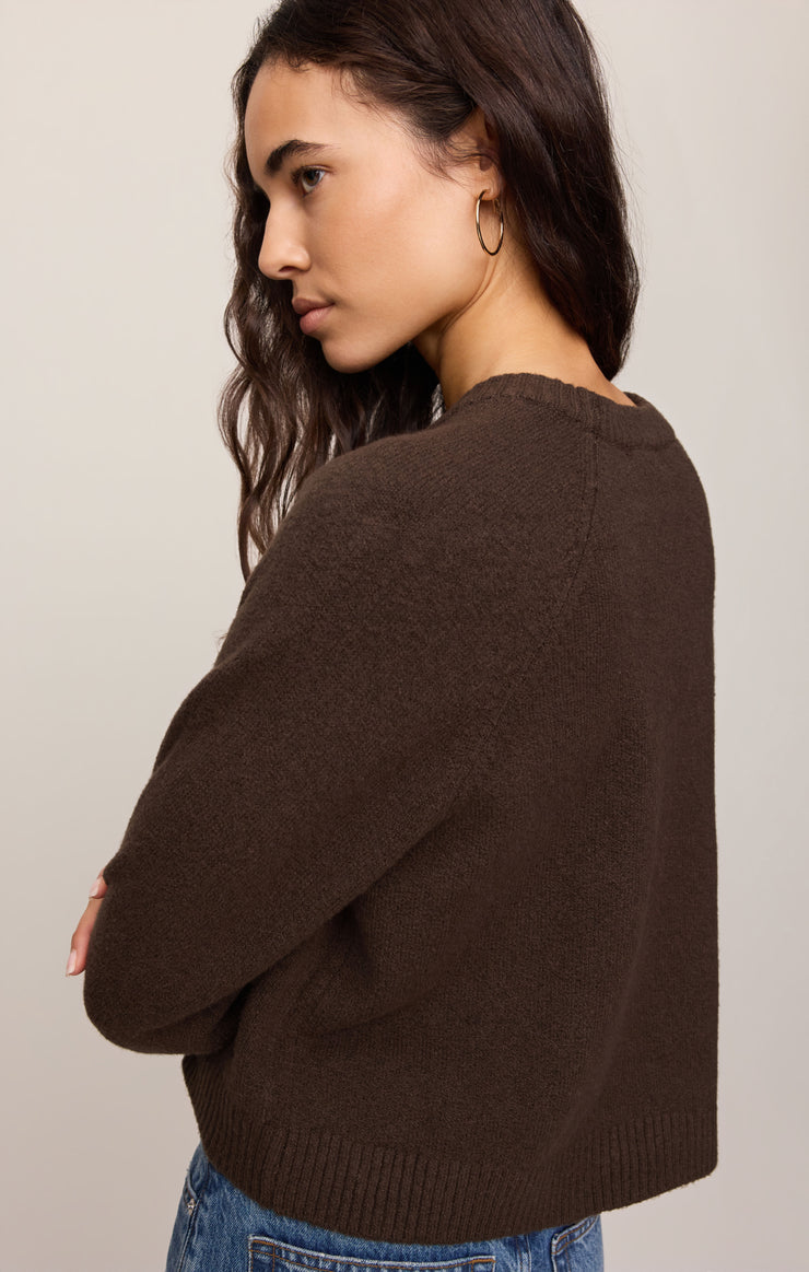 Sweaters Coming Up Cozy Sweater Dark Chocolate